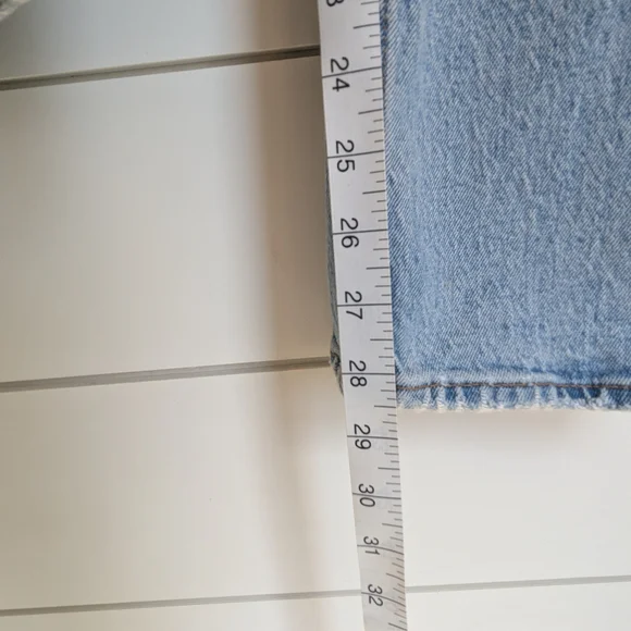 Abercrombie & Fitch 90s Straight High Rise Split-Vent Hem Size 28S / 6S - Picture 7 of 15